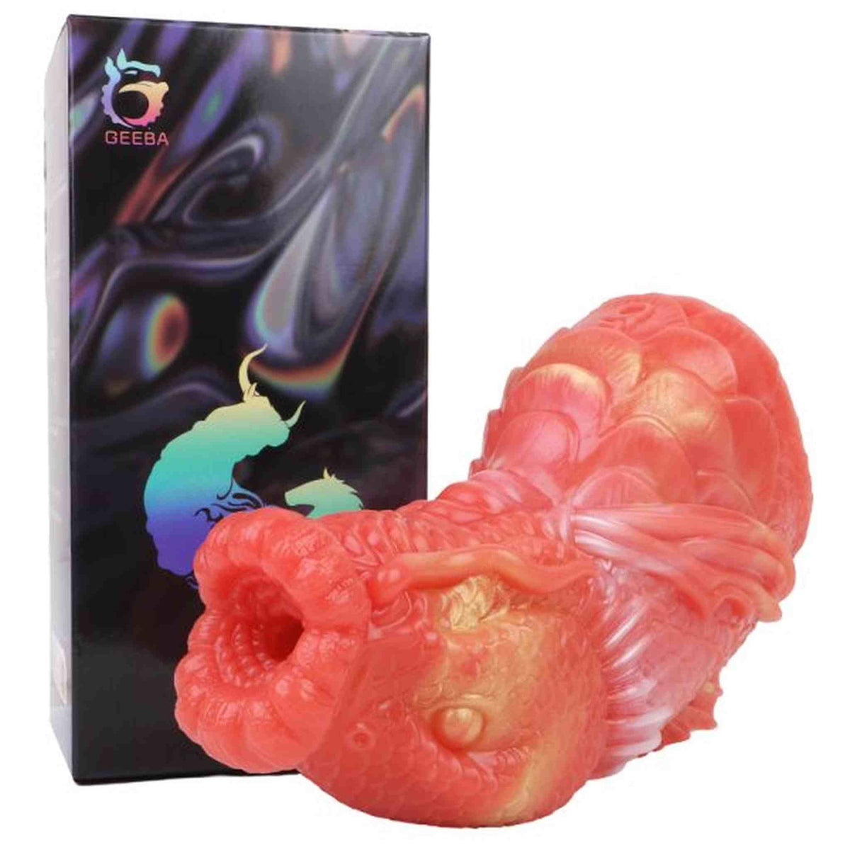 Toy koi silicone liquido rosso corallo con confezione nera GEEBA