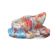 Dimensioni toy Cosmo bocca mostro silicone lucido effetto tie-dye 12,4 cm
