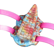 Toy Cosmo Magmara bocca mostro silicone marbled multicolore con cinghie rosa