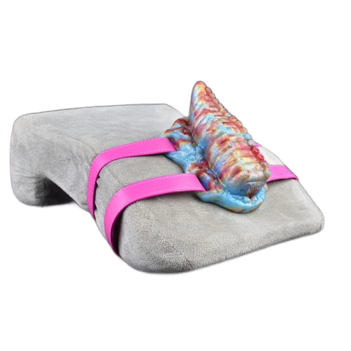 Toy Cosmo tentacolo mostro fissato cuscino grigio fasce pelle sintetica rosa