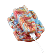 Toy Cosmo bocca mostro collegato cavo USB ricarica base irregolare multicolore
