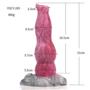 Dildo cane rosa dimensioni tecniche 21 cm codice YOCY-285