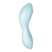 Vibratore Satisfyer Curvy Trinity 5+ blu con simboli Bluetooth e volume