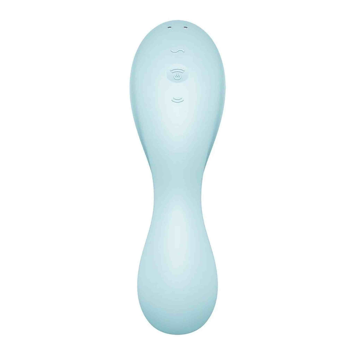 Retro vibratore Satisfyer Curvy Trinity 5 Plus blu con simboli controllo