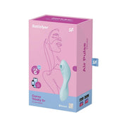 Scatola imballaggio vibratore Satisfyer Curvy Trinity 5+ blu Air Pulse
