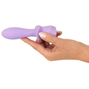 Vibratore mini lilla Cuties in silicone morbido con scanalatura circolare sulla base