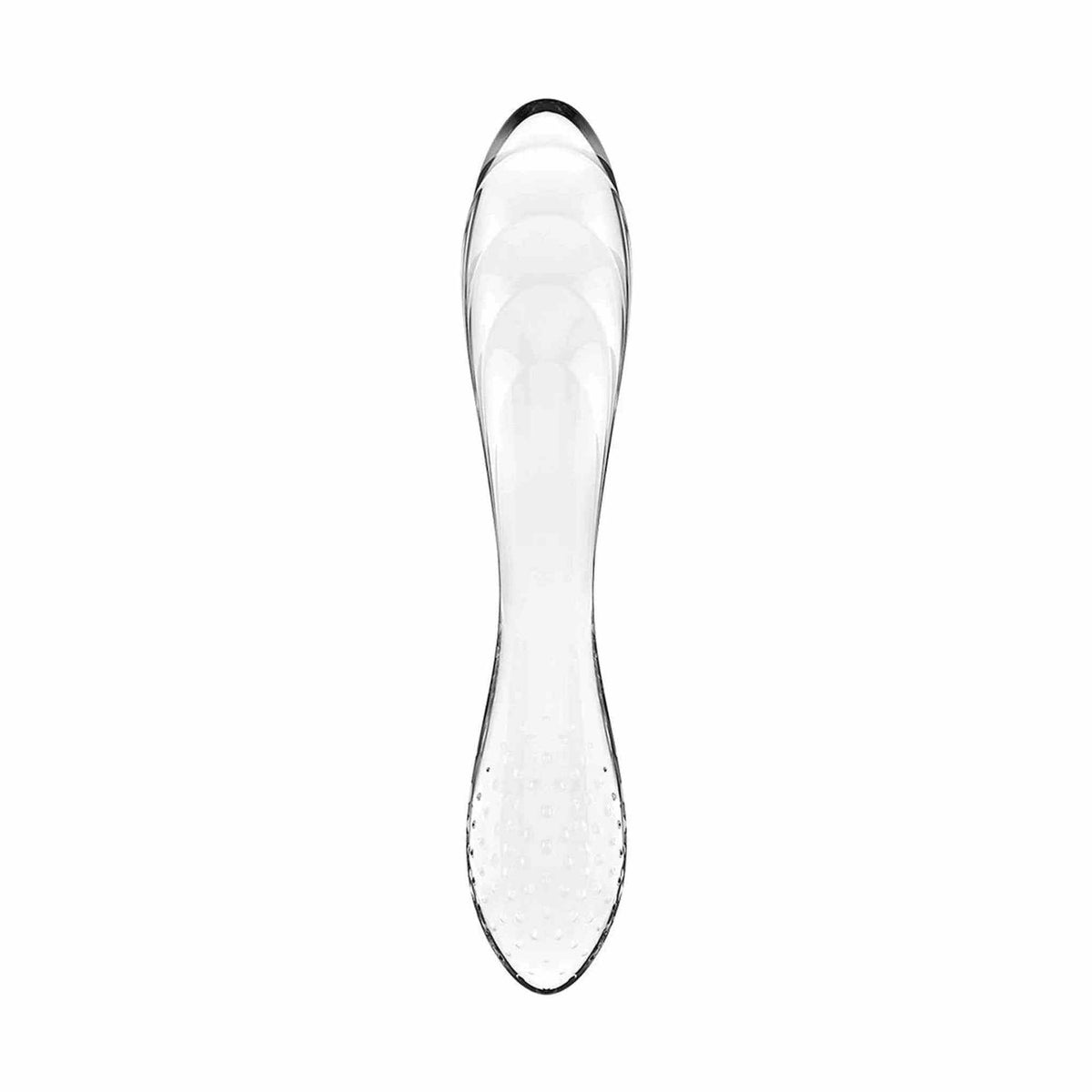 Dildo in vetro trasparente Satisfyer Dazzling Crystal 1 con base testurizzata