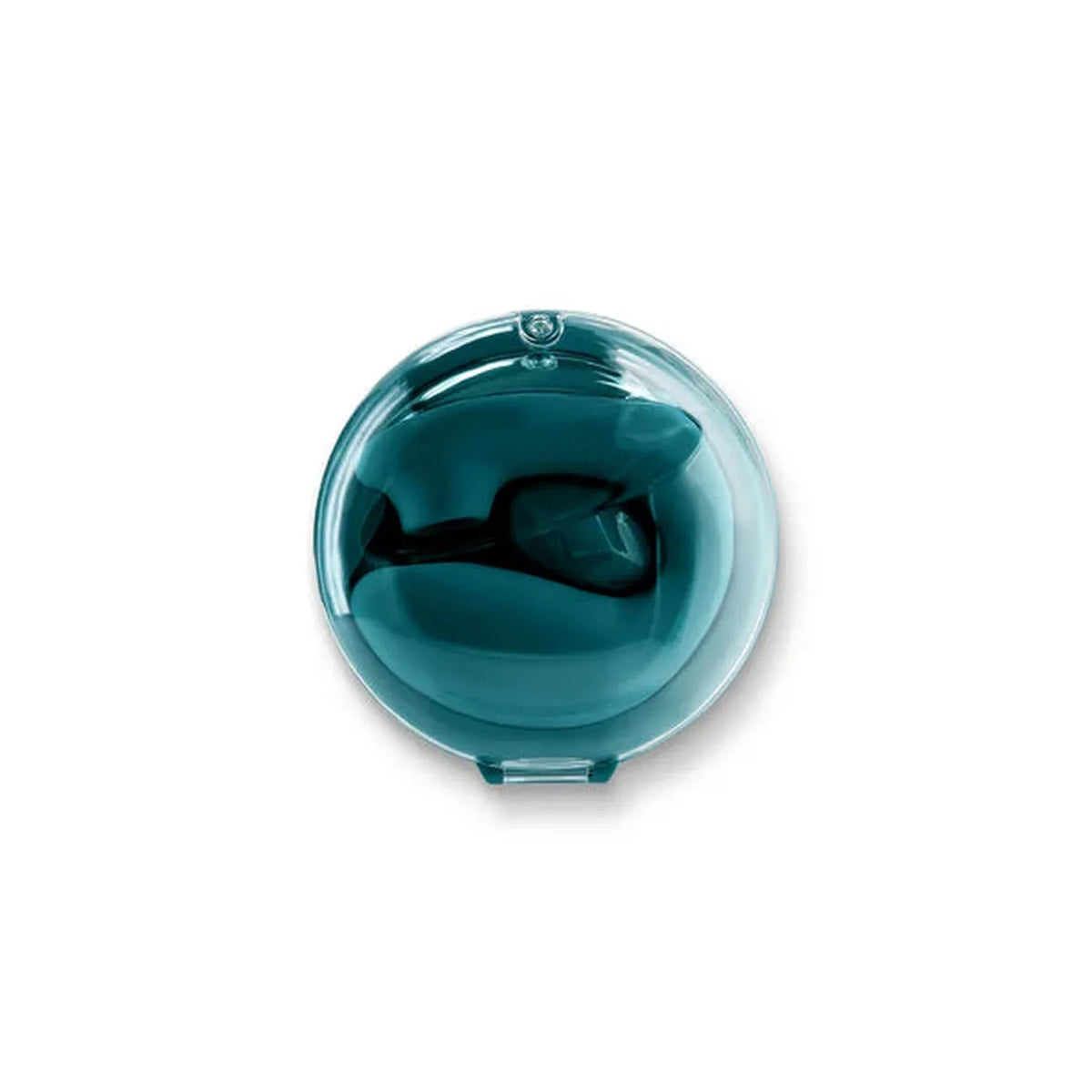 Astuccio rotondo trasparente chiuso vibratore rabbit Desire Euphoria turchese