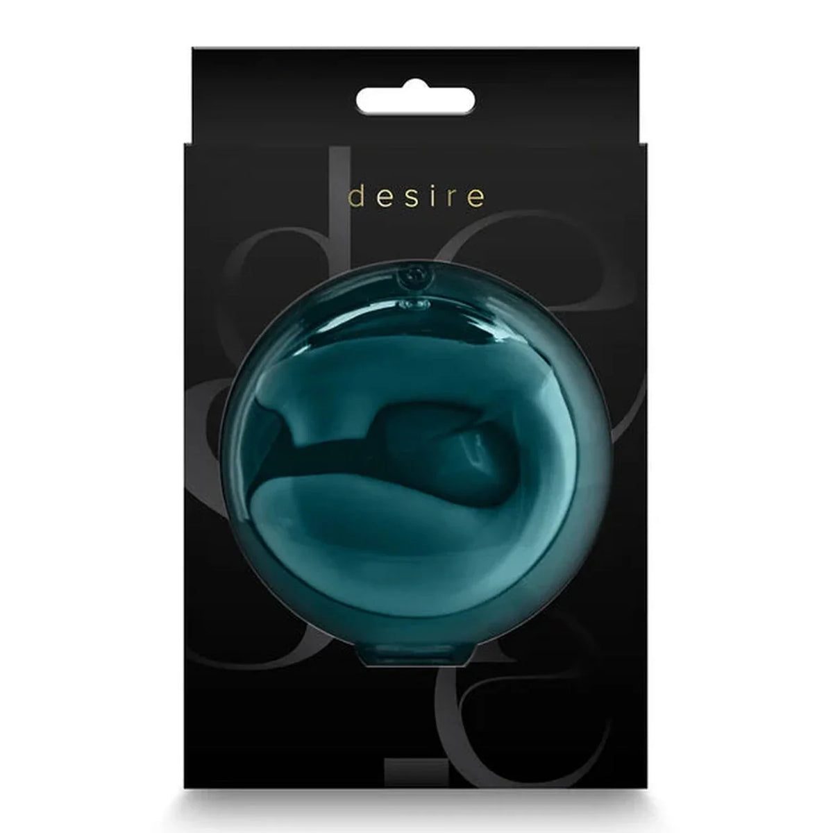 Confezione nera vibratore rabbit Desire Euphoria colore turchese vista frontale