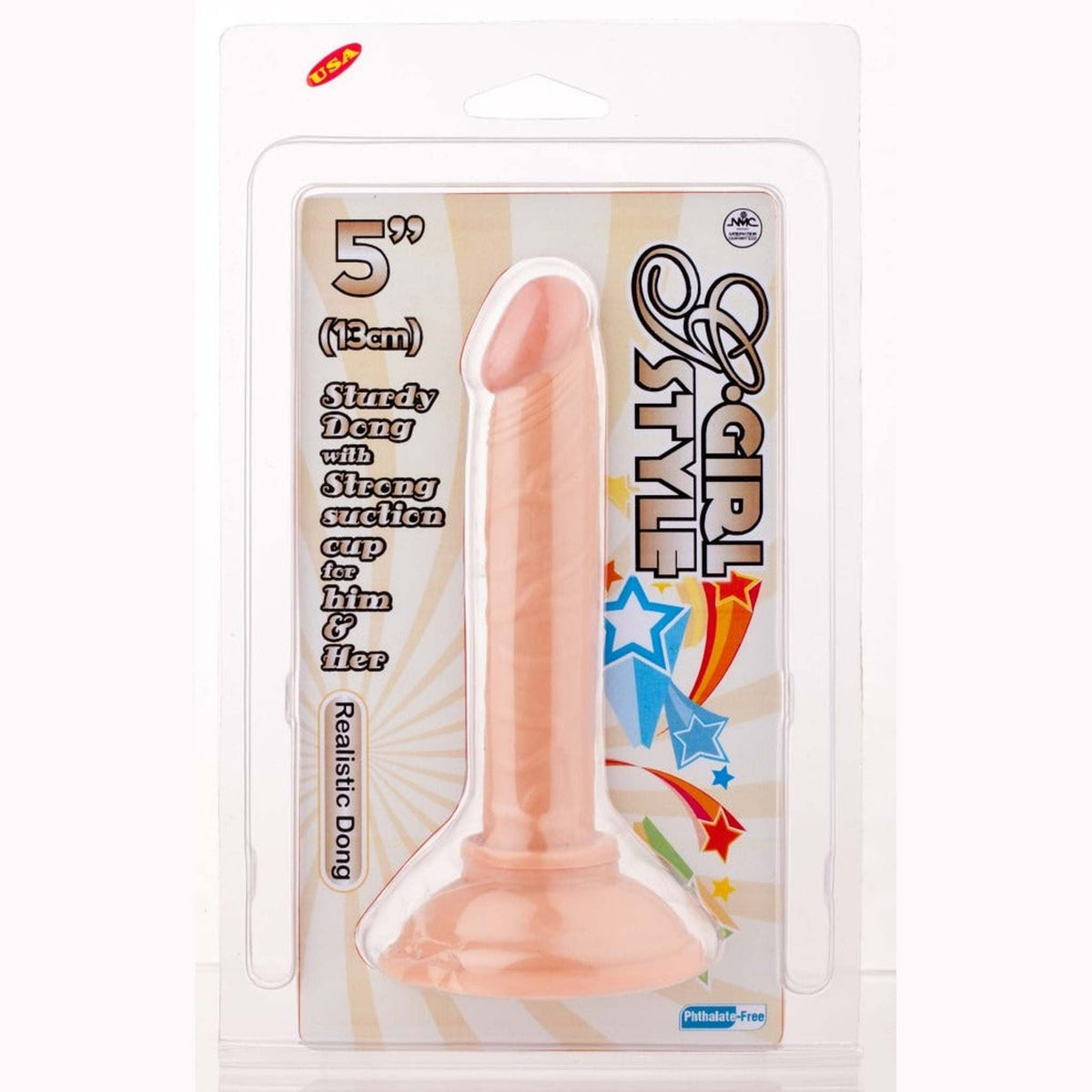 Dildo anale NMC 13 cm in confezione con ventosa, realistico e senza ftalati