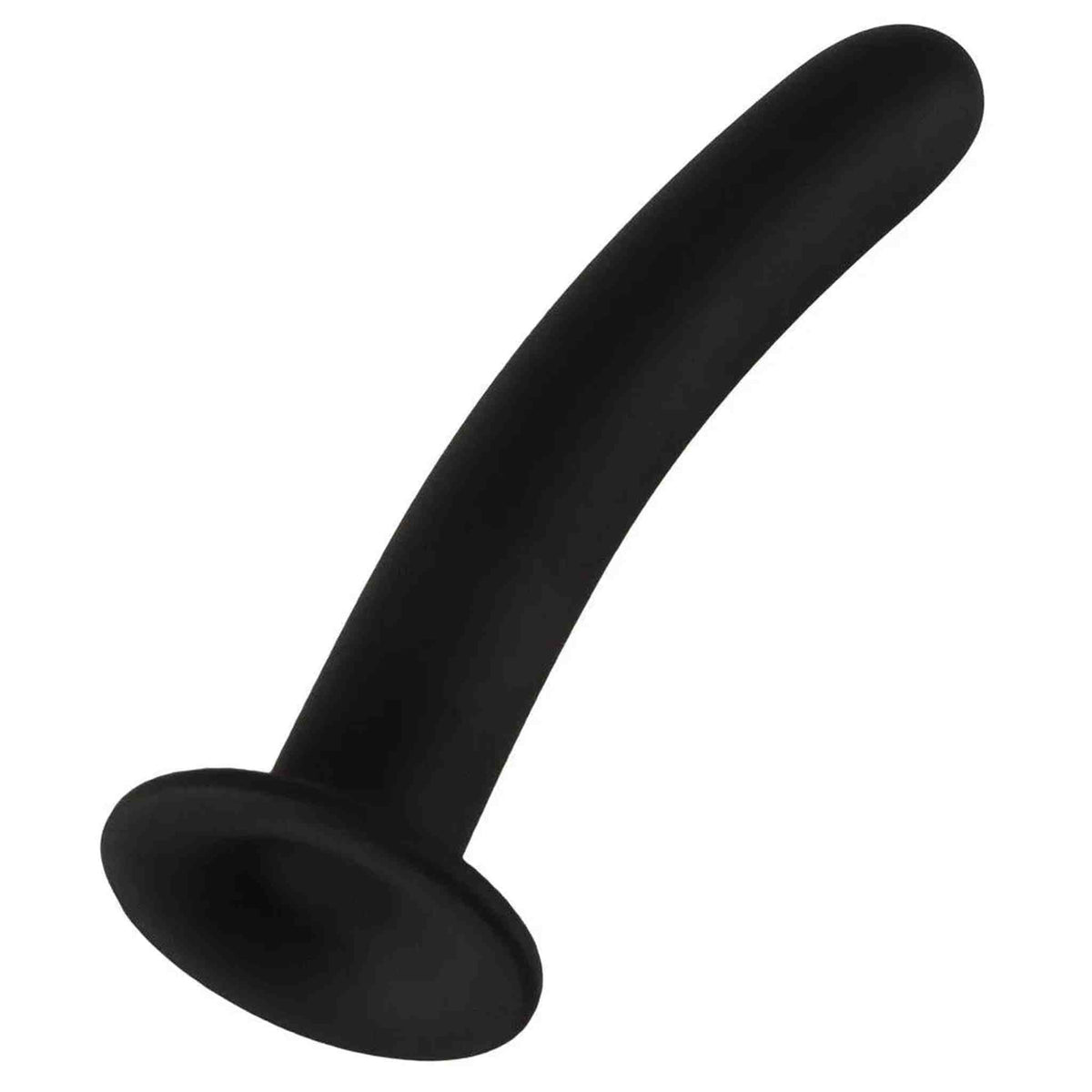 Dildo anale nero in silicone medicale con base piatta