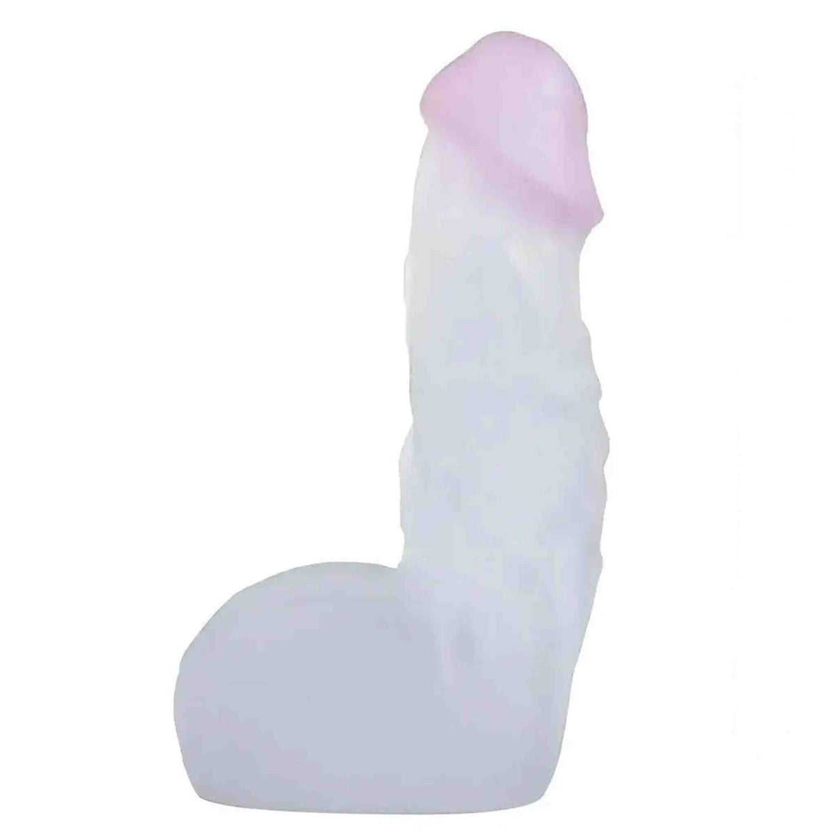 Dildo Bombato trasparente 19 cm Doc Johnson con base ampia e finitura liscia