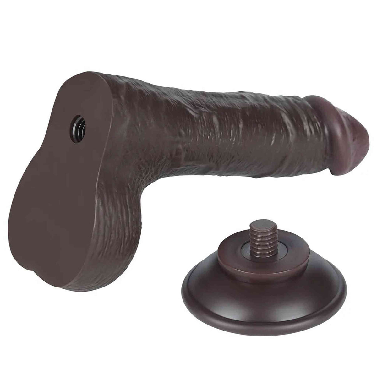 Dildo Nero Scappellabile come un Pene Vero 7.5″