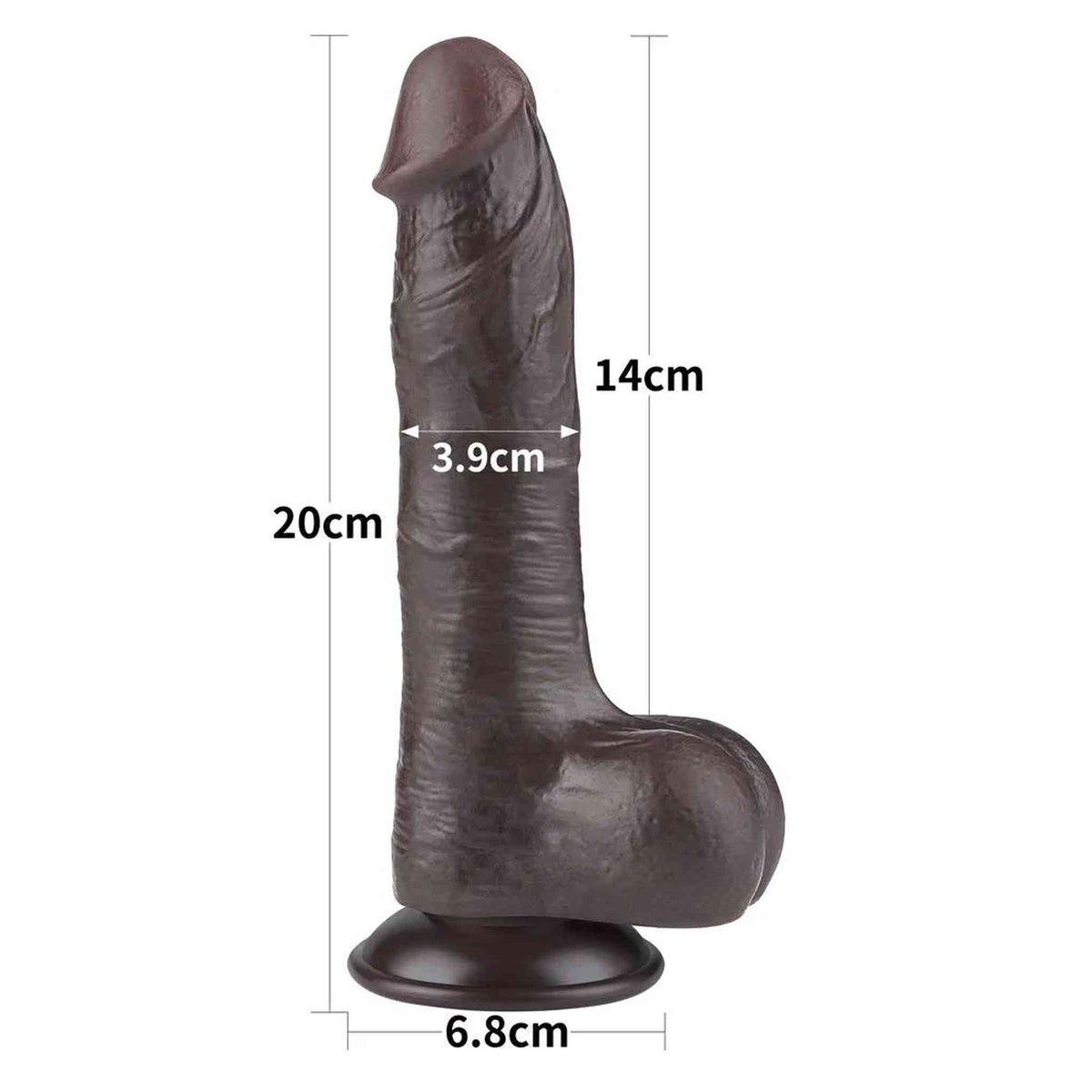 Dildo Scappellabile Nero 8″