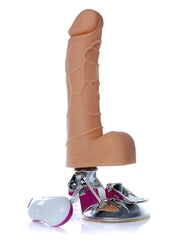 Dildo Ventosa Reclinabile con Testicoli