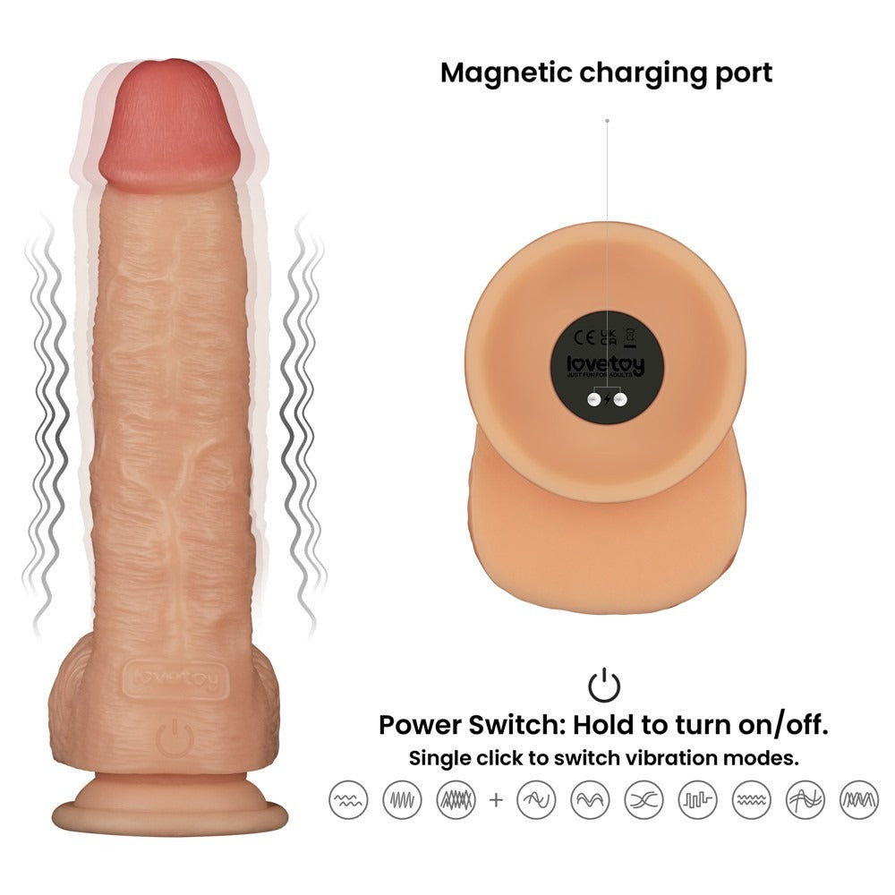 Dildo vibrante realistico istruzioni ricarica magnetica e modalità