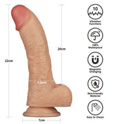 Dildo Vibratore Realistico 8.5″