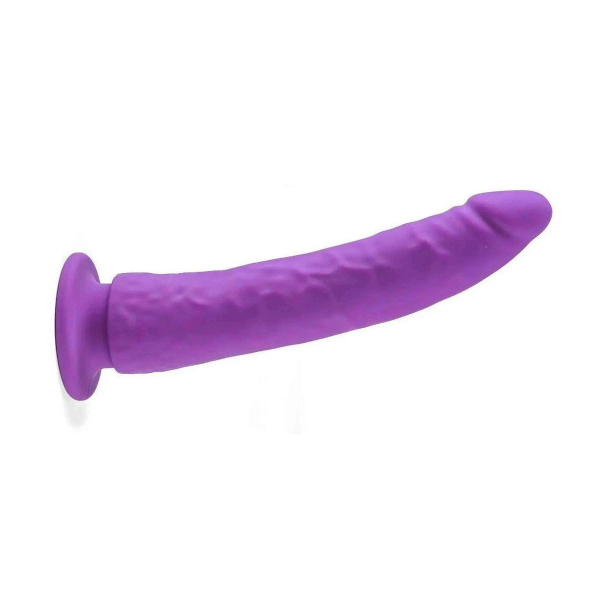 Dildo realistico viola in silicone con rilievi ondulati