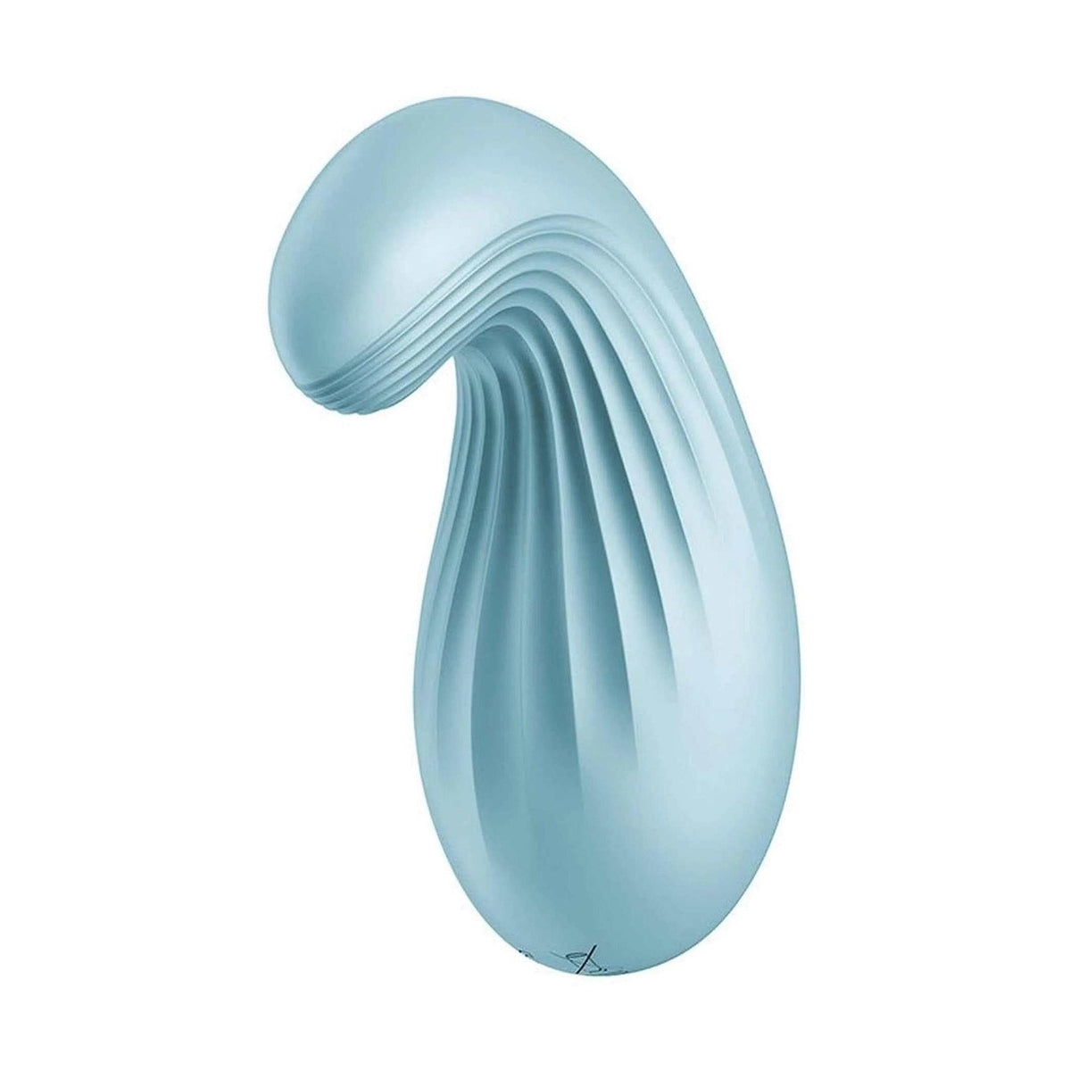 Dipping Delight vibratore lay-on in silicone azzurro chiaro vista laterale