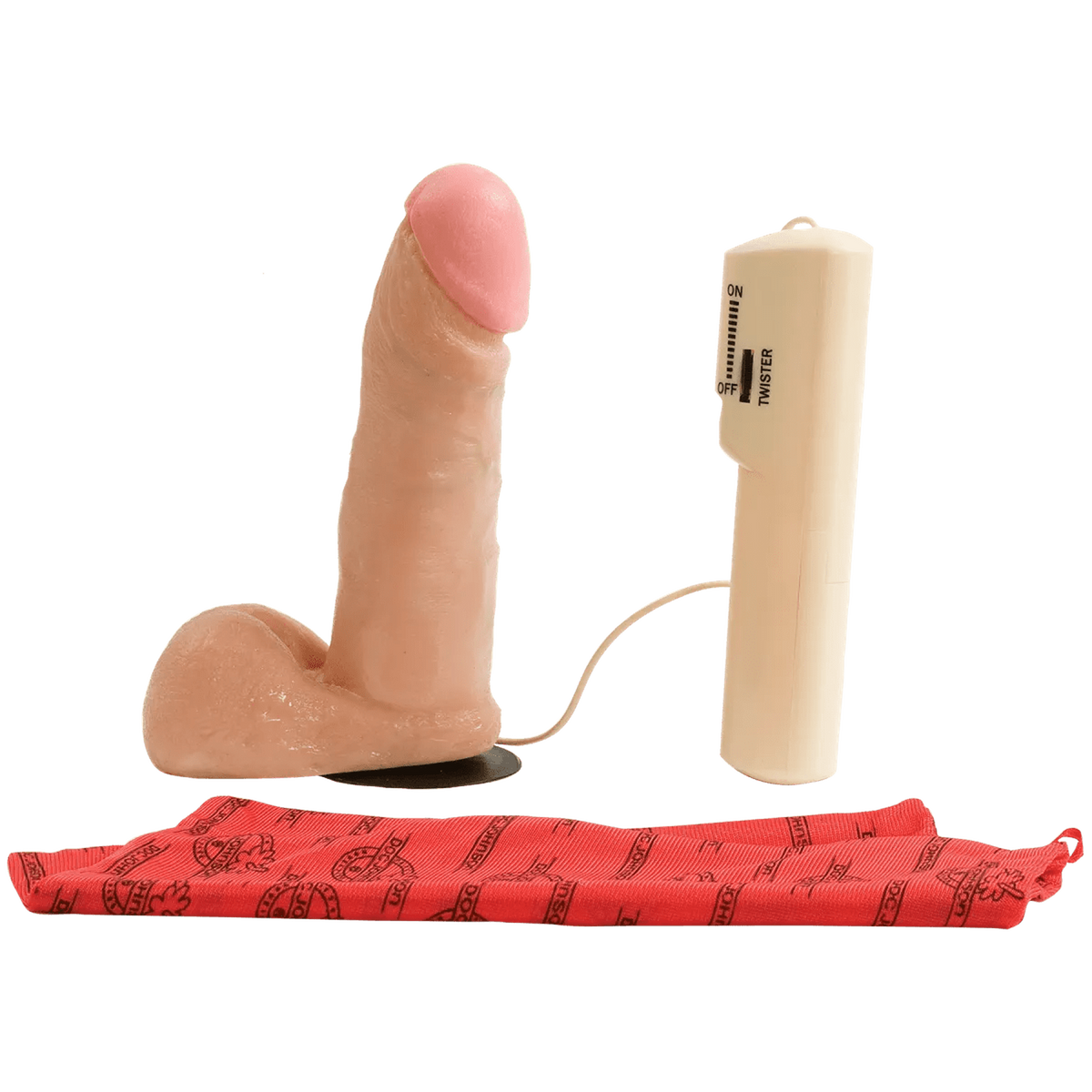 Dildo vibrante realistico carne testa rosa con telecomando rotazione e base ventosa