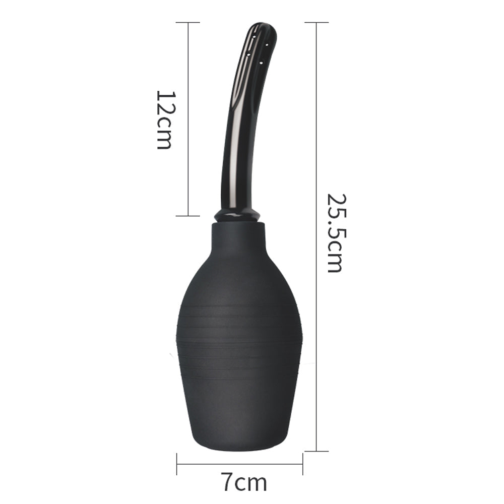 Dimensioni doccetta intima nera silicone 25,5 cm