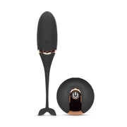 Ovetto vibrante nero Dolphin Egg con telecomando wireless e design elegante