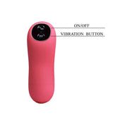 Telecomando compatto rosa per vibratore con pulsanti ON/OFF e selezione modalità