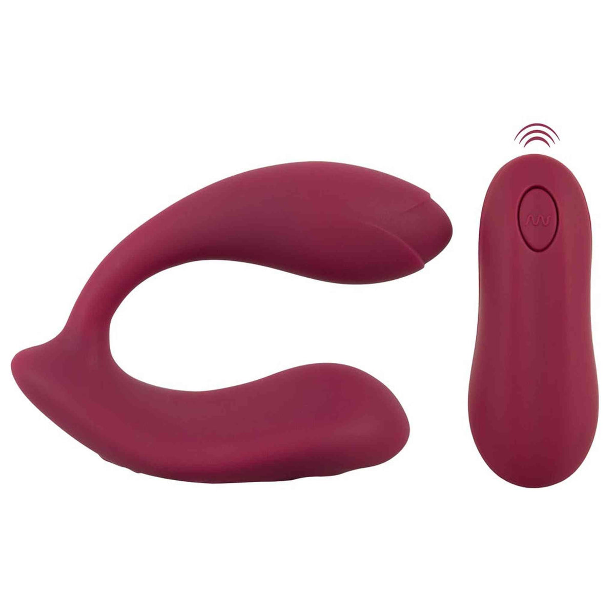 Vibratore bendable wireless colore bordeaux con telecomando compatto