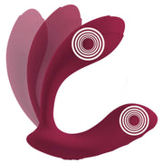 Vibratore biforcuta flessibile colore bordeaux per piacere personalizzato