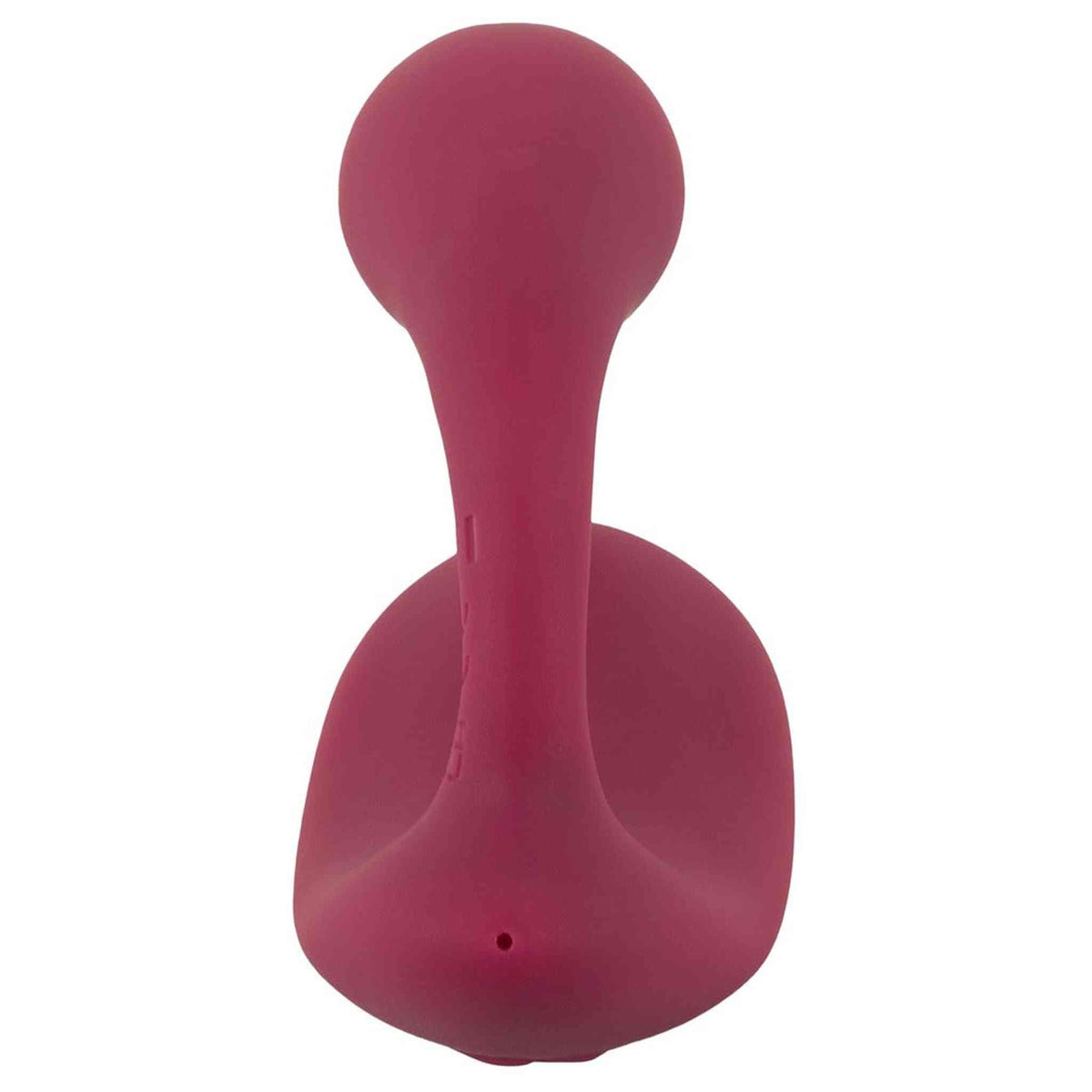 Vibratore flessibile colore bordeaux vista posteriore ergonomica