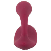 Vibratore flessibile colore bordeaux vista posteriore ergonomica