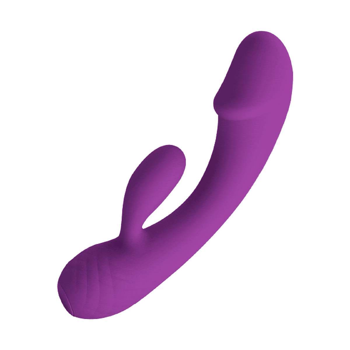 Vibratore rabbit viola in silicone soft touch con design coniglio e superficie morbida
