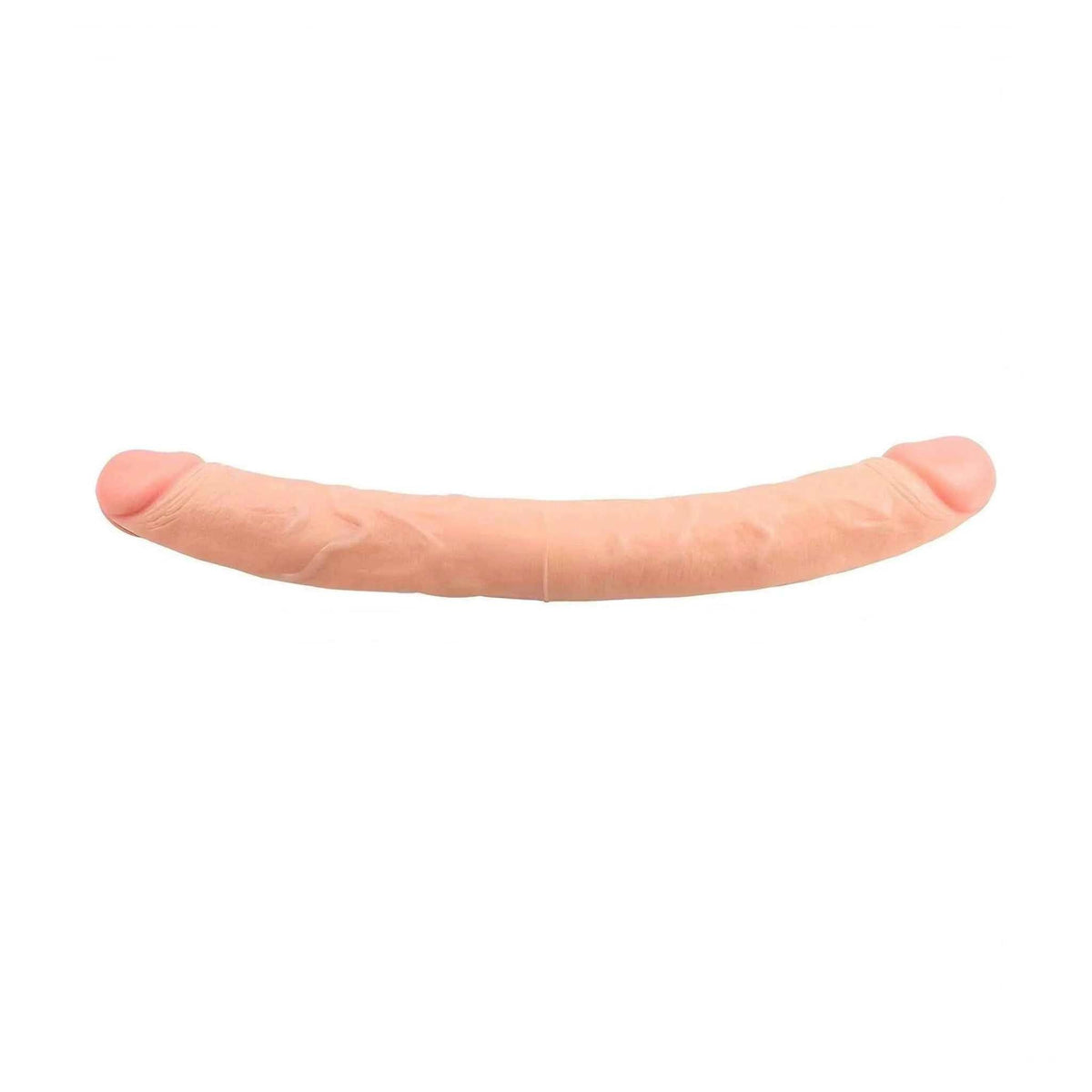 Doppio dildo realistico rosa carne Chisa con glande convesso e venature