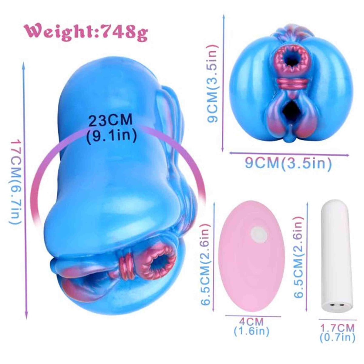 Dual channel vibration masturbation cup