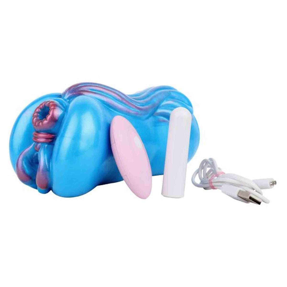 Dual channel vibration masturbation cup