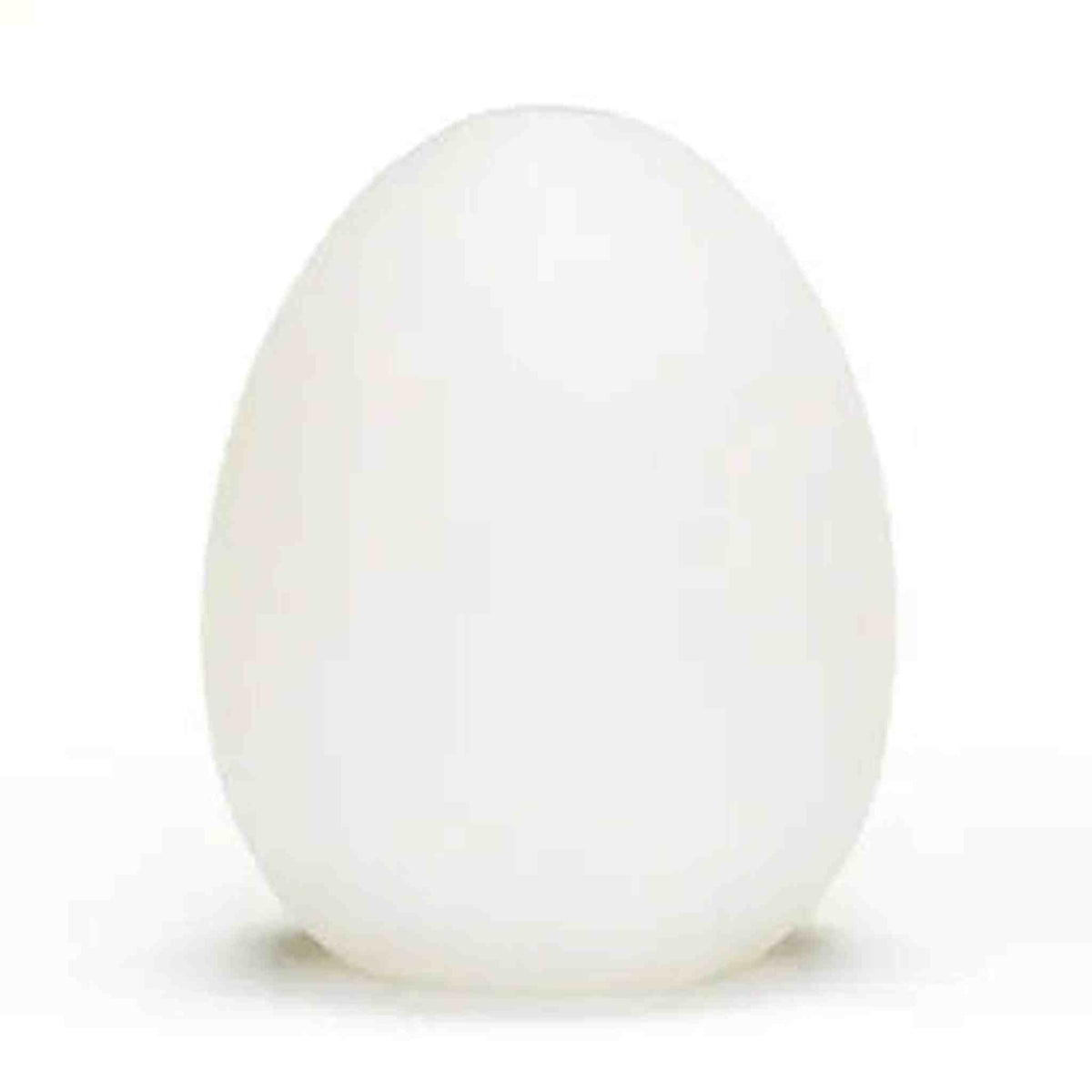 Tenga EGG Cloudy masturbatore ovale bianco liscio uniforme vista frontale senza decorazioni