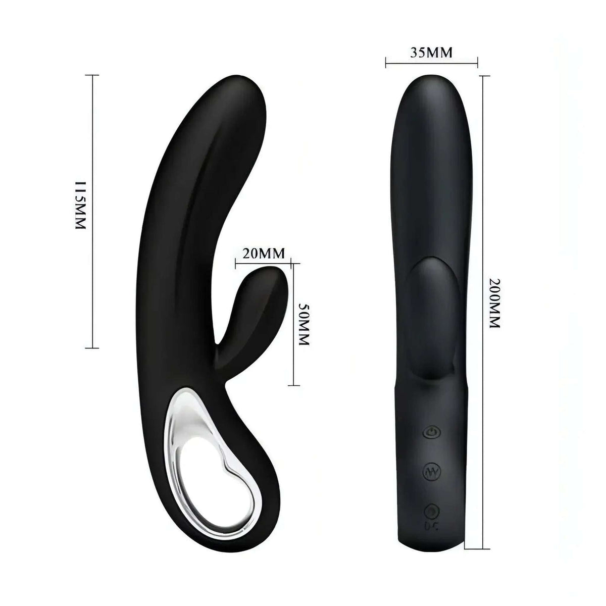 Elmer Vibratore Rabbit in silicone con 12 diverse vibrazioni