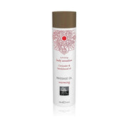 Olio da massaggio Shiatsu arancia e sandalo 100 ml bottiglia bianca con tappo marrone