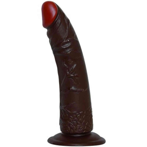 Fallo Marrone Realistico con Ventosa 18 cm Ø 4.5 cm