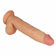 Fallo Maxi 11″ realistico con testicoli e ventosa - 30 cm lungo Ø 6 cm , Rosa Carne