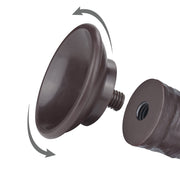 Fallo Nero 8″ Con Pelle Scorrevole e Ventosa