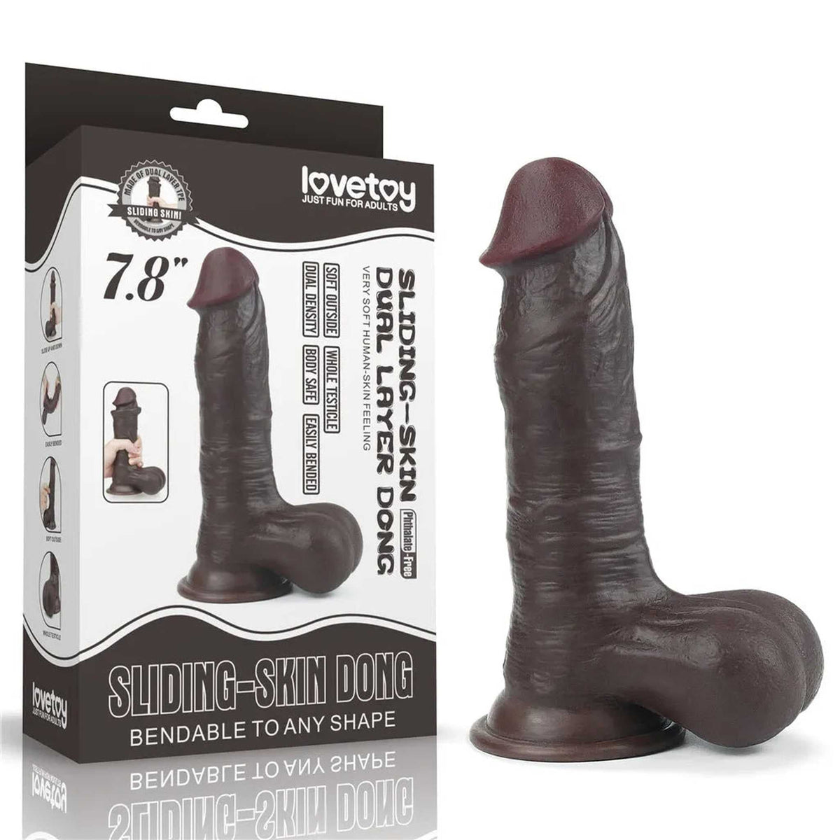Fallo Nero Scappellabile 7.8″