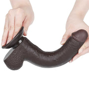 Fallo Nero Super Realistico con Pelle Scorrevole come un Membro Vero - 9″