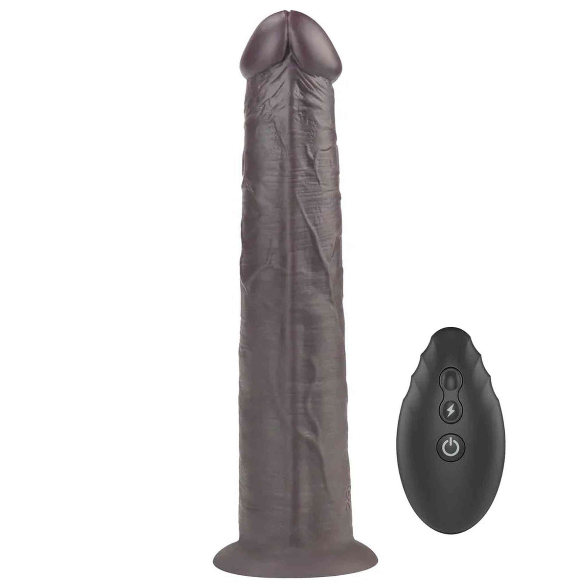Fallo Realistico Vibrante e Roteante Con Ventosa e Telecomando Wireless 10″ Nero