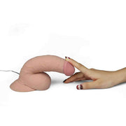 Fallo Realistico con Ventosa 100% Ultra Soft, Vibrazione comandata con telecomando - 7.5″ Rosa Carne