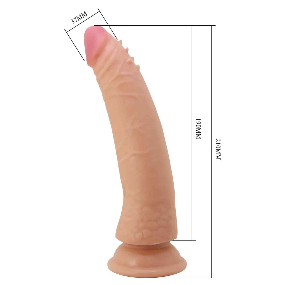Fallo Scappellabile Bendable Con Ventosa 21 cm