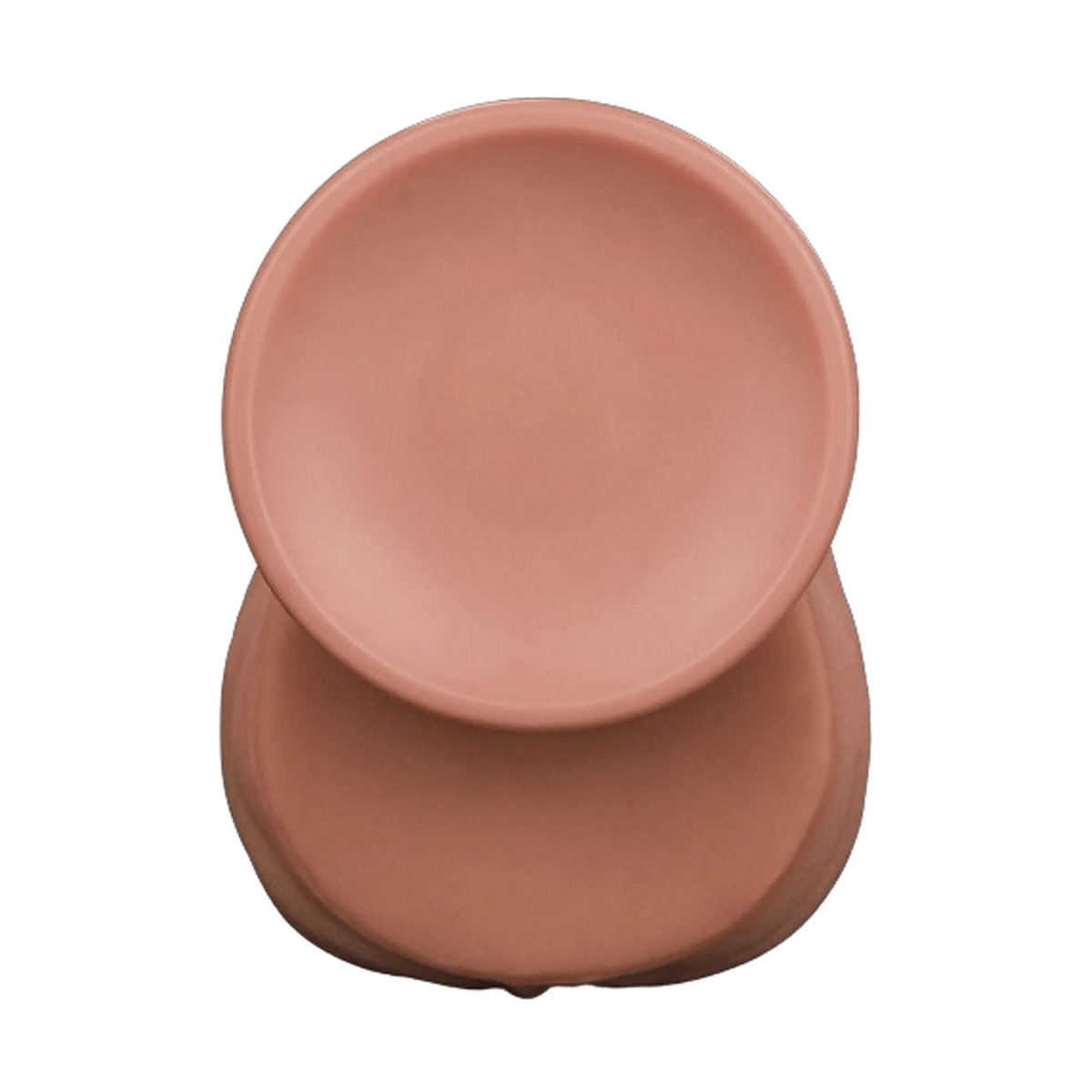 Dettaglio frontale glande dildo realistico morbido colore carnoso liscio con bordo arrotondato