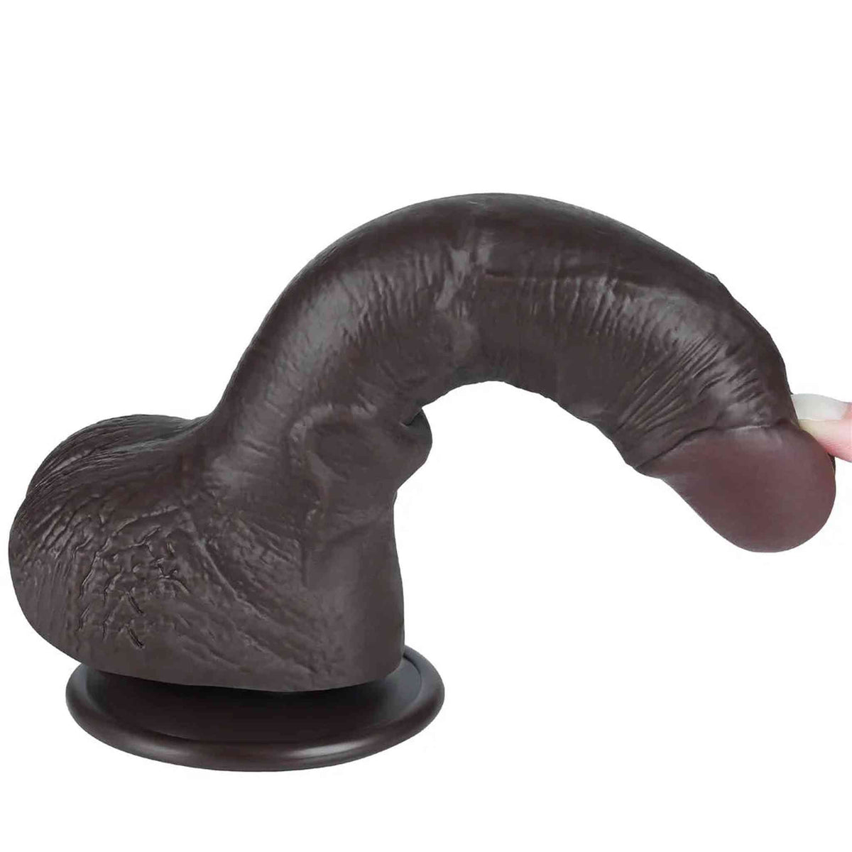 Fallo Scappellabile come un pene vero 7.5″ Nero