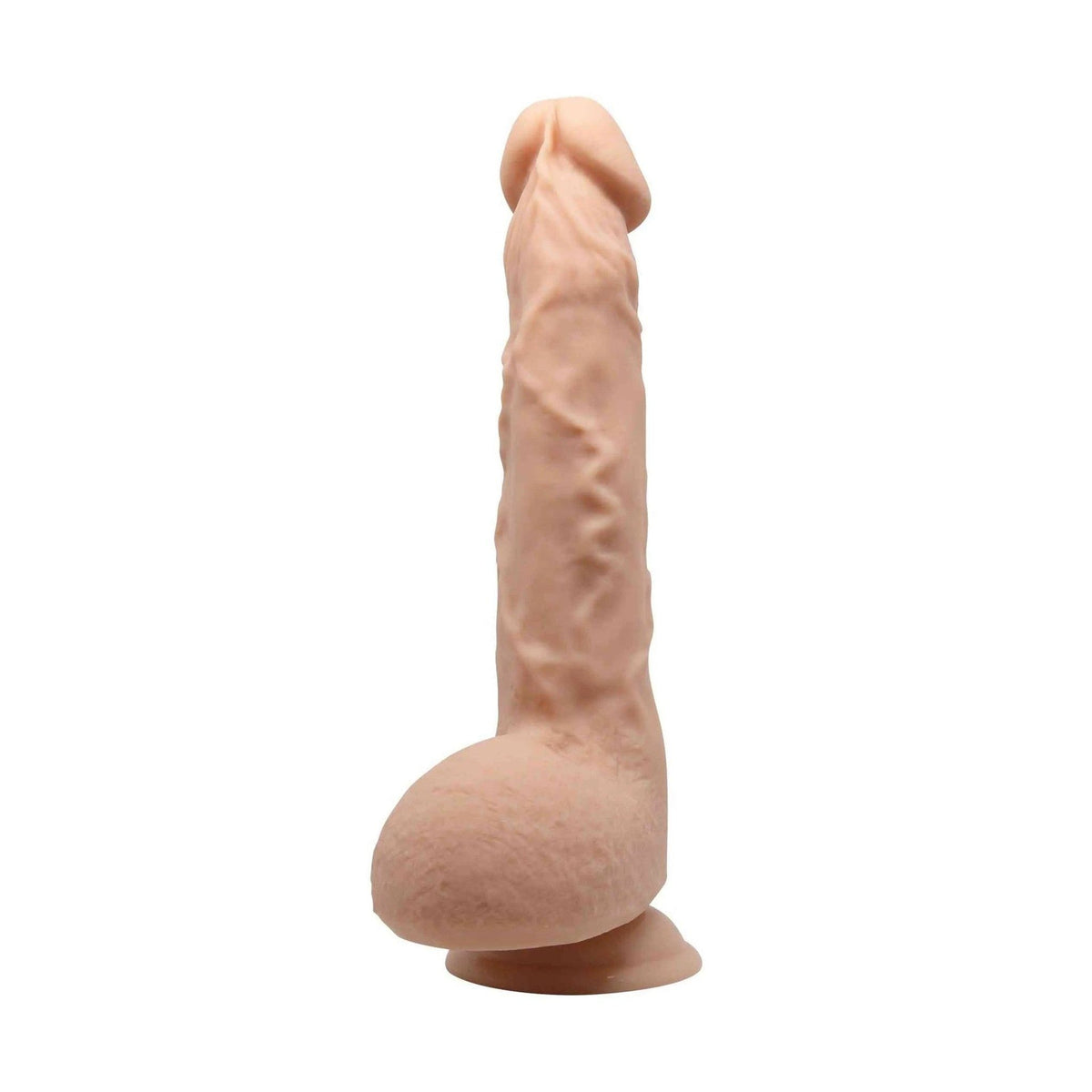 Profilo dildo morbido rosa carne con finitura opaca e ventosa