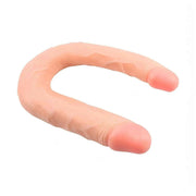 Doppio dildo a ferro di cavallo rosa chiaro in PVC senza lattice